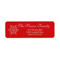 Dazzling Snowflake Holiday Address Label