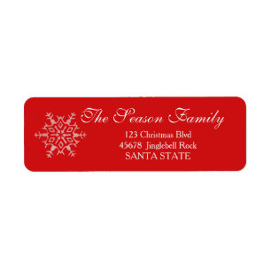 Dazzling Snowflake Holiday Address Label