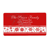 Dazzling Snowflake Holiday Address Label