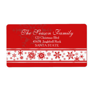 Dazzling Snowflake Holiday Address Label