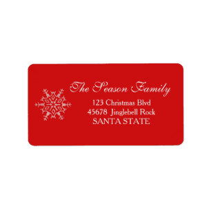 Dazzling Snowflake Holiday Address Label