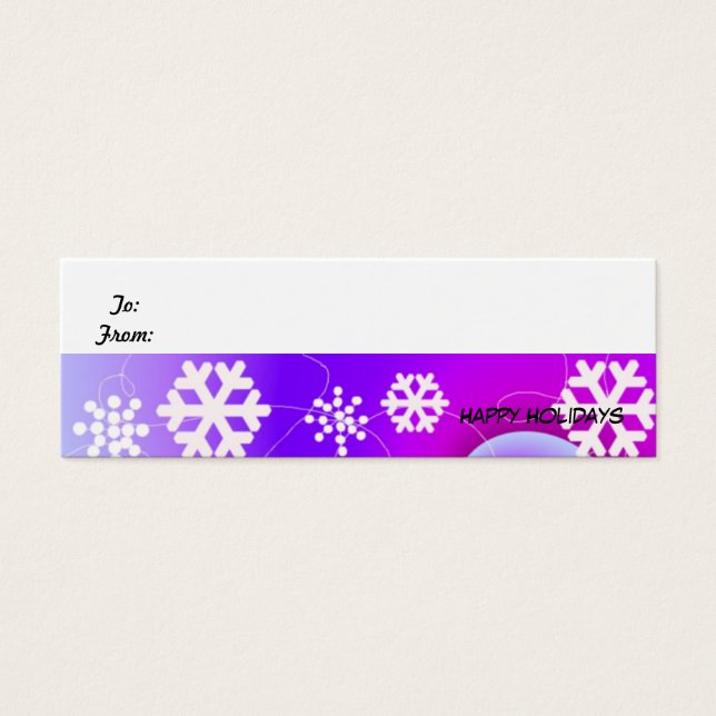Dazzling Snowflakes Holiday Gift Tag (Front)