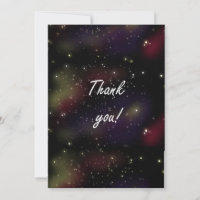 Dazzling Space Thank You Flat Card