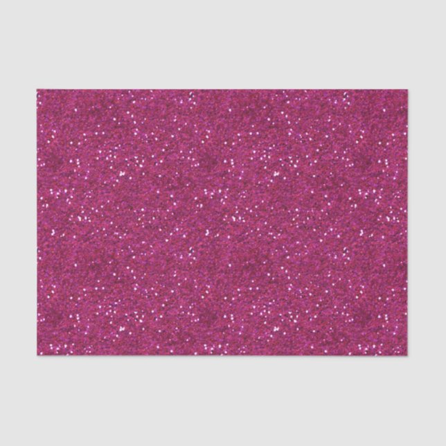 Dazzling Sparkly Chic Hot Pink Glitter Tissue Paper (Front)