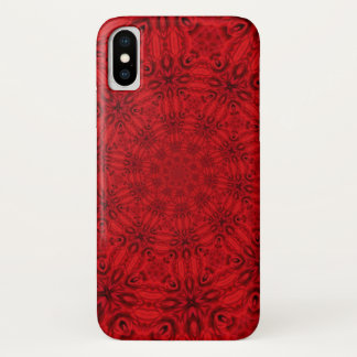 Dazzling Swirling Red Pattern iPhone X Case