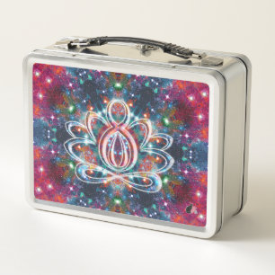 Dazzling Zen Lotus Metal Lunch Box