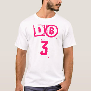 dB3 - hot pink on black T-Shirt