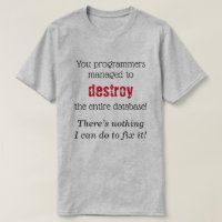 DB Admin: "There’s nothing I can do to fix it!"