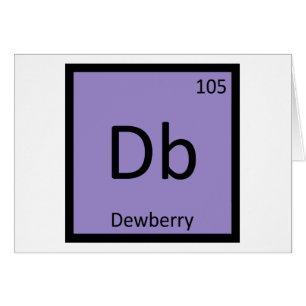 Db - Dewberry Chemistry Periodic Table Symbol