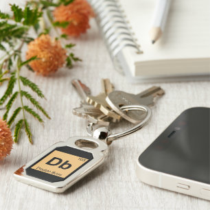 Db - Double Bass Chemistry Periodic Table Symbol Key Ring