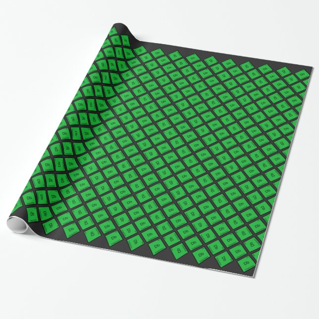 Db - Dragonborn Funny Chemistry Element Symbol Tee Wrapping Paper (Unrolled)