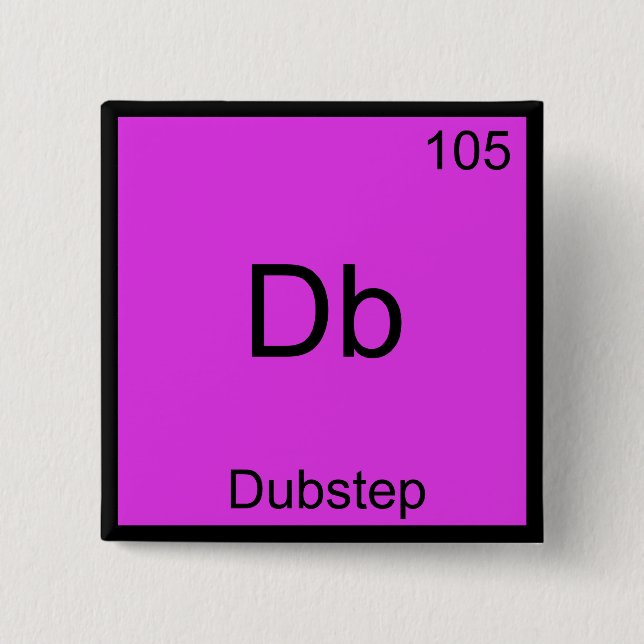 Db - Dubstep Chemistry Element Symbol Funny Music 15 Cm Square Badge (Front)