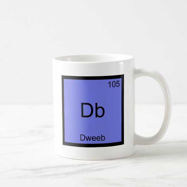 Db - Dweeb Funny Chemistry Element Symbol Tee Coffee Mug (Right)