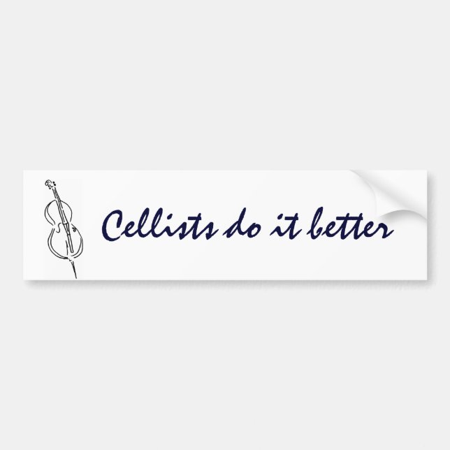 DB- Funny Cello Bumper Sticker (Front)