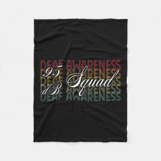 Db Squad Hand Sign Language Hearing Loss Awareness Fleece Blanket