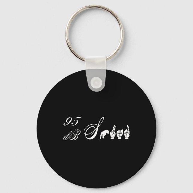 Db Squad Hand Sign Language Hearing Loss Awareness Key Ring (Front)