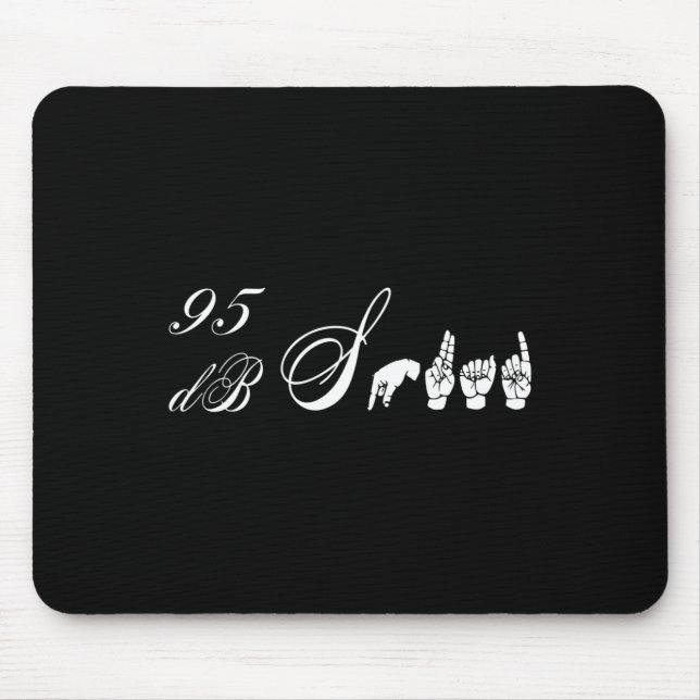 Db Squad Hand Sign Language Hearing Loss Awareness Mouse Mat (Front)