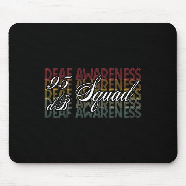 Db Squad Hand Sign Language Hearing Loss Awareness Mouse Mat (Front)