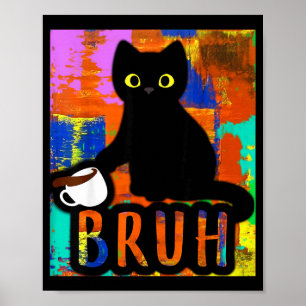 Dba-art Cute Kitten Costumes Vintage Cat Bruh Colo Poster