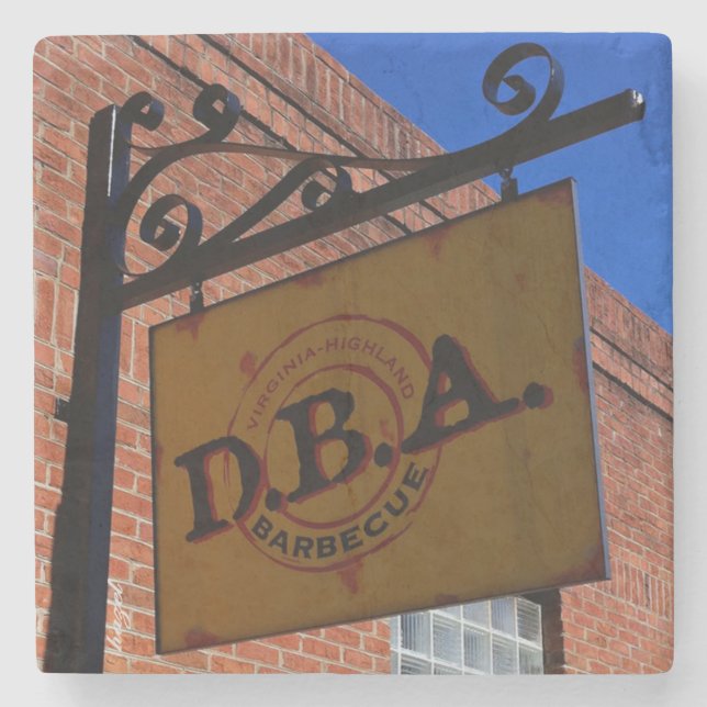 DBA, Virginia Highland, Atlanta Marble Stone Coast Stone Coaster (Front)