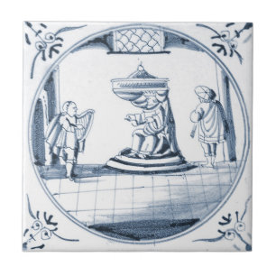 DBT16 Delft Biblical Design Ceramic Tile