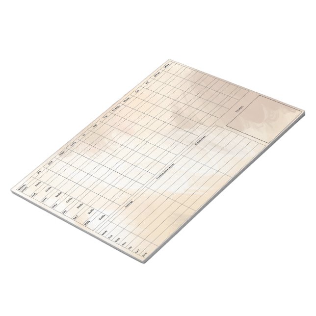 DBT Dairy Card Notepad - 40 Sheets Brown (Angled)