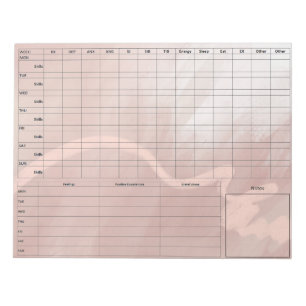 DBT Dairy Card Notepad - 40 Sheets Rose