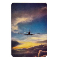 DC-3 Airliner & Setting Sun magnet