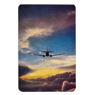 DC-3 Airliner & Setting Sun magnet