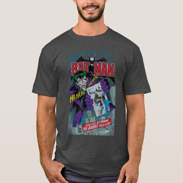DC Comics Batman and Joker Comic Cover boy T-Shirt (Front)