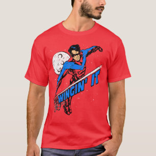 DC Comics Batman Nightwing Wingin It Unisex Adult  T-Shirt