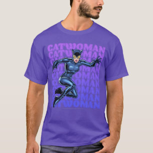 DC Comics Catwoman Name Stack Portrait boy T-Shirt