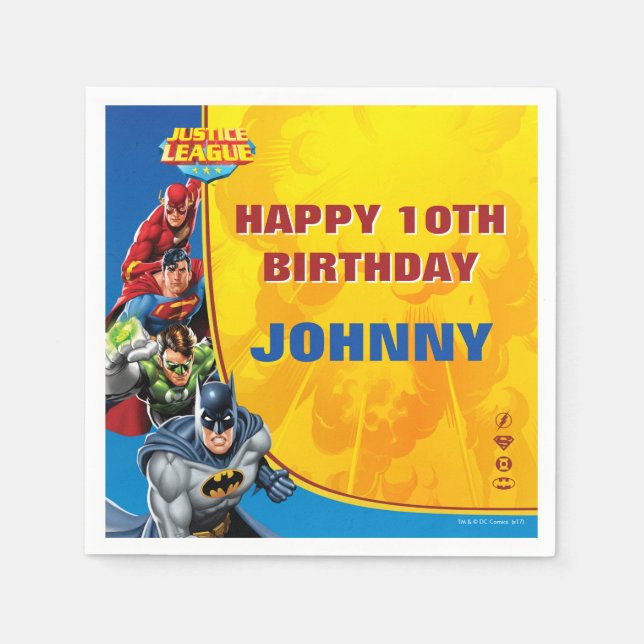 DC Comics | Justice League - Birthday Napkin (Front)