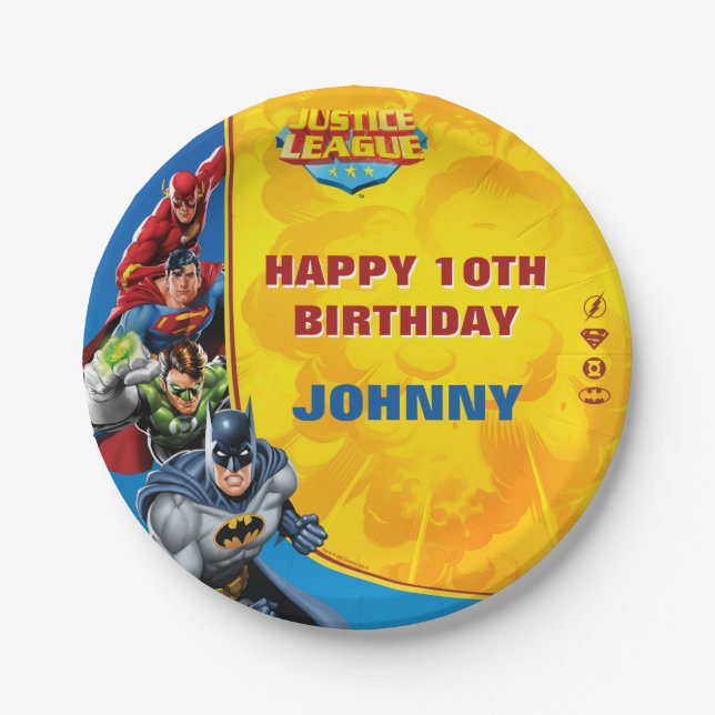 DC Comics | Justice League - Birthday Paper Plate (Front)