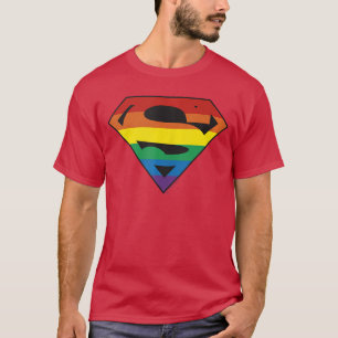DC Comics Pride Superman Rainbow Logoankop Small v T-Shirt