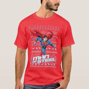 DC Comics Superman Christmas Man of Steel Strong P T-Shirt