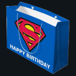 DC Comics | Superman | Classic Logo Large Gift Bag<br><div class="desc">Wish a very happy birthday with this classic logo from the world of DC Comics. A cool emblem based on the Superman mythology, traditionally seen branded across his costume. A beacon of hope for all who see it, you can be sure that this colourful symbol (a classic Man of Steel...</div>