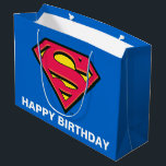 DC Comics | Superman | Classic Logo Large Gift Bag<br><div class="desc">Wish a very happy birthday with this classic logo from the world of DC Comics. A cool emblem based on the Superman mythology, traditionally seen branded across his costume. A beacon of hope for all who see it, you can be sure that this colourful symbol (a classic Man of Steel...</div>