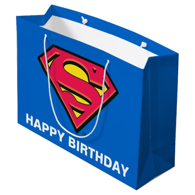 DC Comics | Superman | Classic Logo Large Gift Bag (Back Angled)