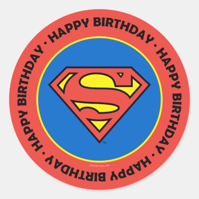 DC Comics | Superman | Classic Logo Round Sticker (Front)