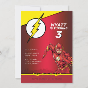 DC Comics - The Flash   Birthday Invitation