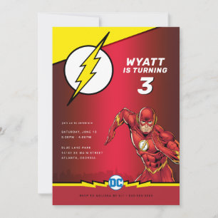DC Comics - The Flash   Birthday Invitation