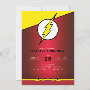 DC Comics - The Flash   Birthday Invitation