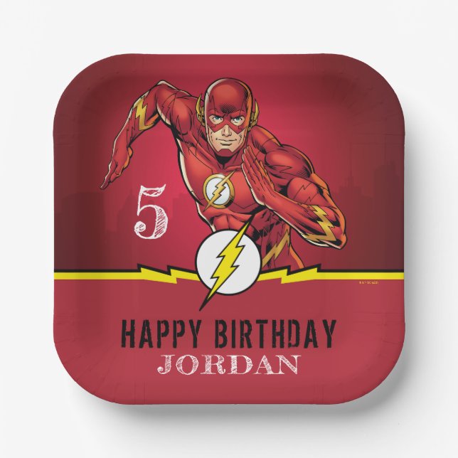 DC Comics | The Flash Birthday Paper Plate (Front)