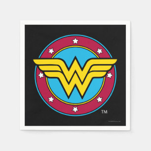 DC Comics   Wonder Woman Circle & Stars Logo Napkin