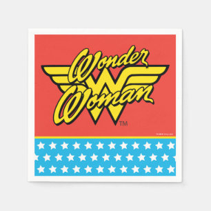 DC Comics   Wonder Woman Logo   Happy Birthday Napkin