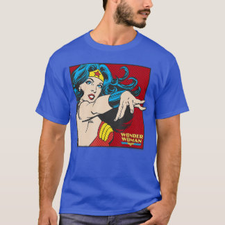 DC Comics Wonder Woman Retro Pop Art Portrait T-Shirt