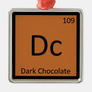 Dc - Dark Chocolate Chemistry Periodic Table Metal Tree Decoration