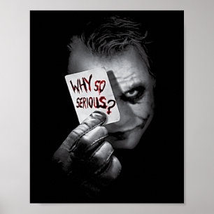 Dc Dark Knight Photo Why So Serious Tank Top Poster