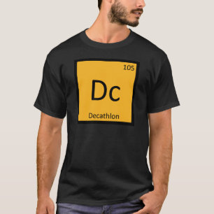 Dc - Decathlon Track and Field Chemistry Symbol T-Shirt